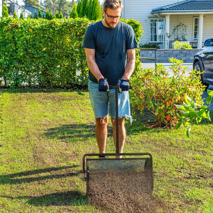 Image 988128_ALTMORE1.jpg, Product 988-128 / Price $109.99, Outsunny Compost Spreader, Peat Moss Spreader w/ Adjustable Handle, Black from Outsunny on TSC.ca's Home & Garden department