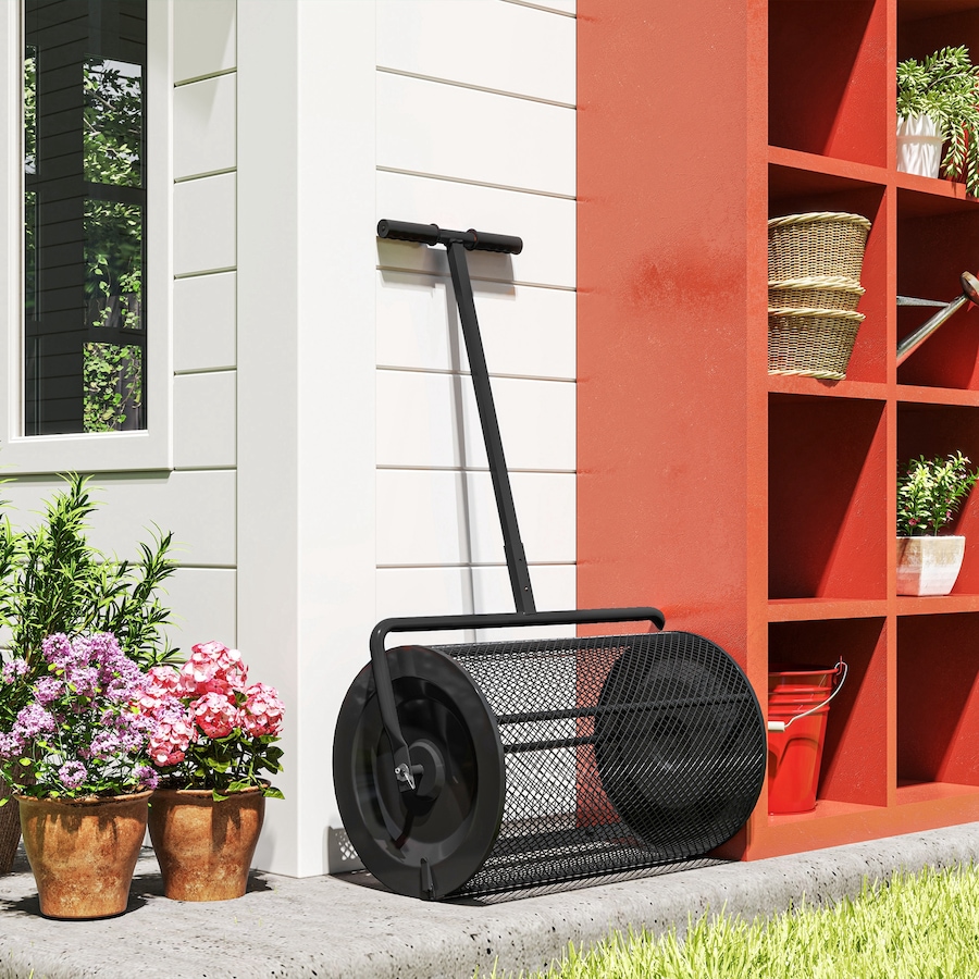 Image 988128_ALTMORE7.jpg, Product 988-128 / Price $109.99, Outsunny Compost Spreader, Peat Moss Spreader w/ Adjustable Handle, Black from Outsunny on TSC.ca's Home & Garden department