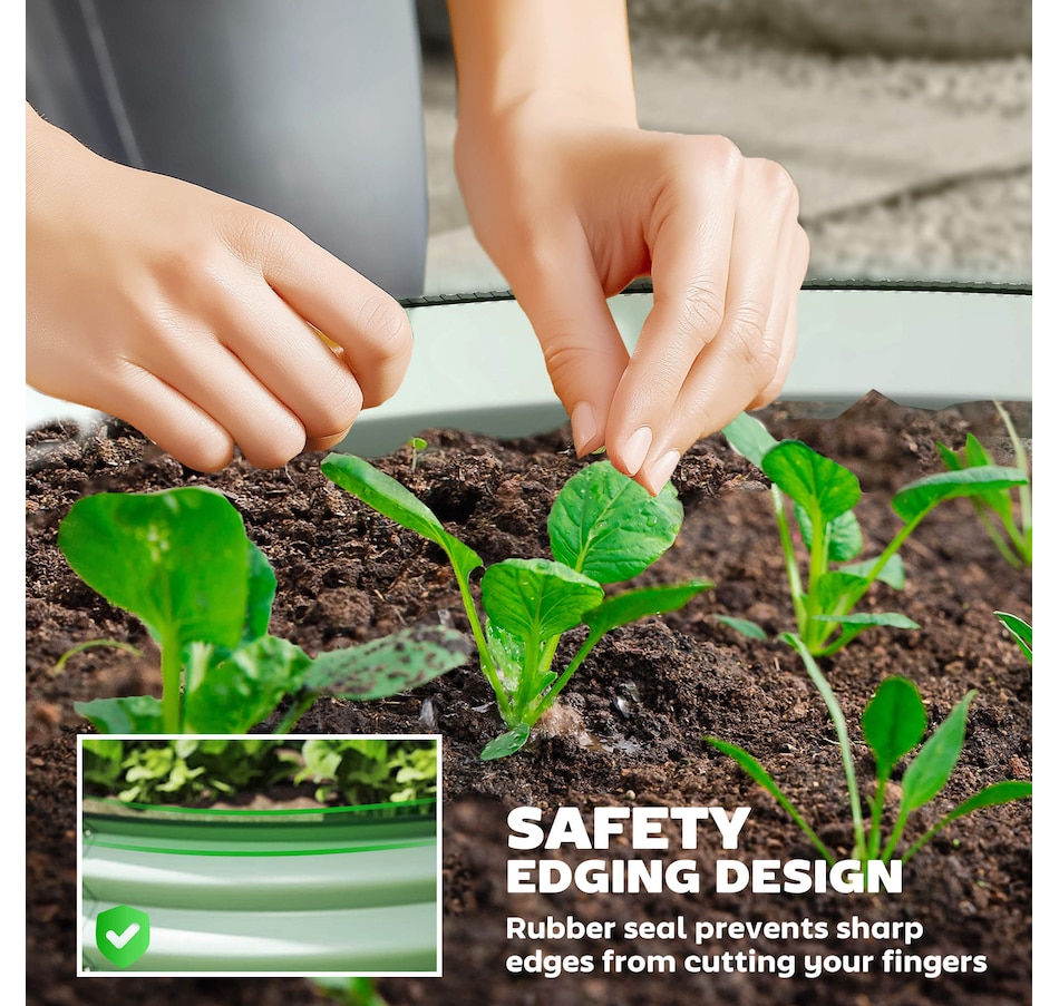 Image 988129_ALTMORE5.jpg, Product 988-129 / Price $74.99, Outsunny Steel Raised Beds for Garden Set of 2 for Growing Flowers, Green from Outsunny on TSC.ca's Home & Garden department