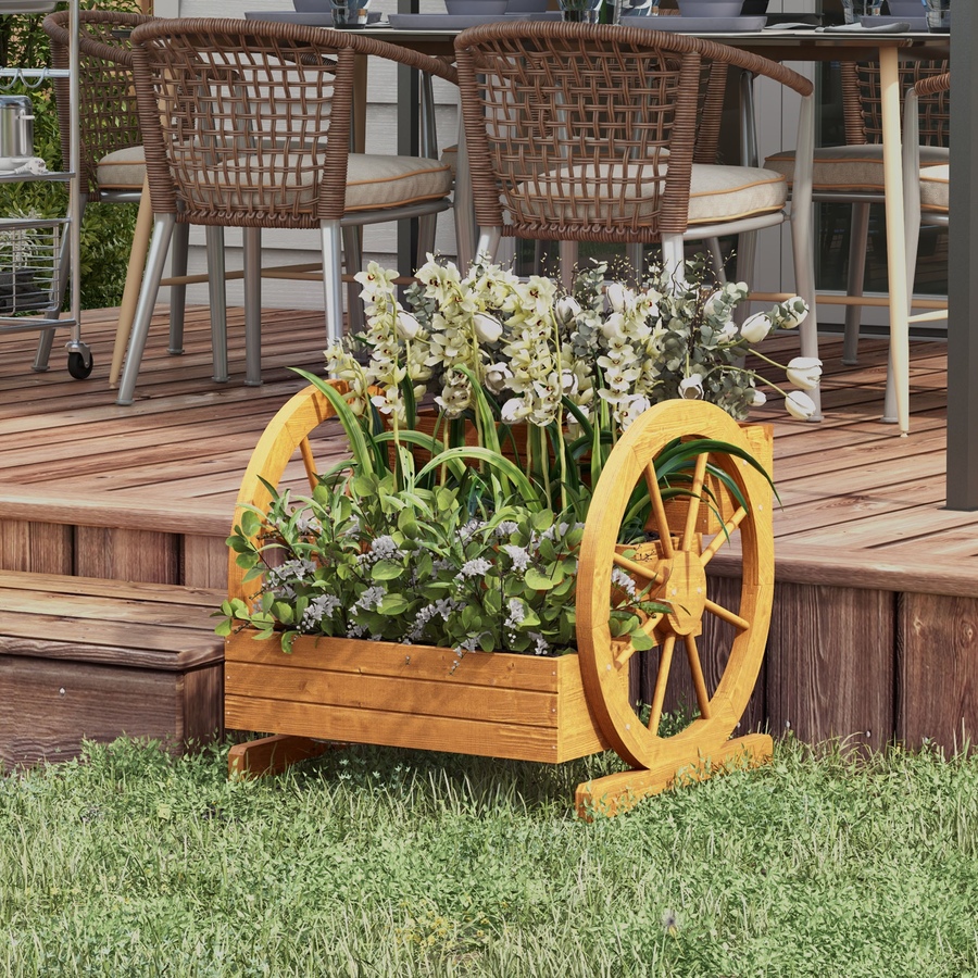 Image 988130_ALTMORE1.jpg, Product 988-130 / Price $79.99, Outsunny Wooden Wagon Planter Box, Decorative 3-Tier Raised Garden Bed from Outsunny on TSC.ca's Home & Garden department