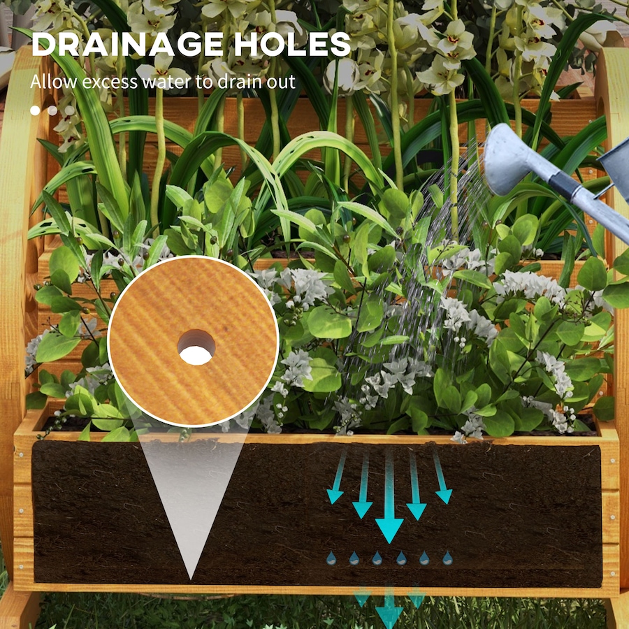 Image 988130_ALTMORE4.jpg, Product 988-130 / Price $79.99, Outsunny Wooden Wagon Planter Box, Decorative 3-Tier Raised Garden Bed from Outsunny on TSC.ca's Home & Garden department