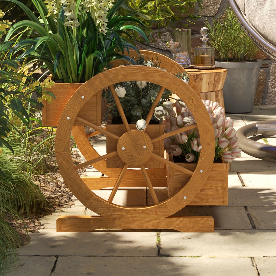 Image 988130_ALTMORE6.jpg, Product 988-130 / Price $79.99, Outsunny Wooden Wagon Planter Box, Decorative 3-Tier Raised Garden Bed from Outsunny on TSC.ca's Home & Garden department