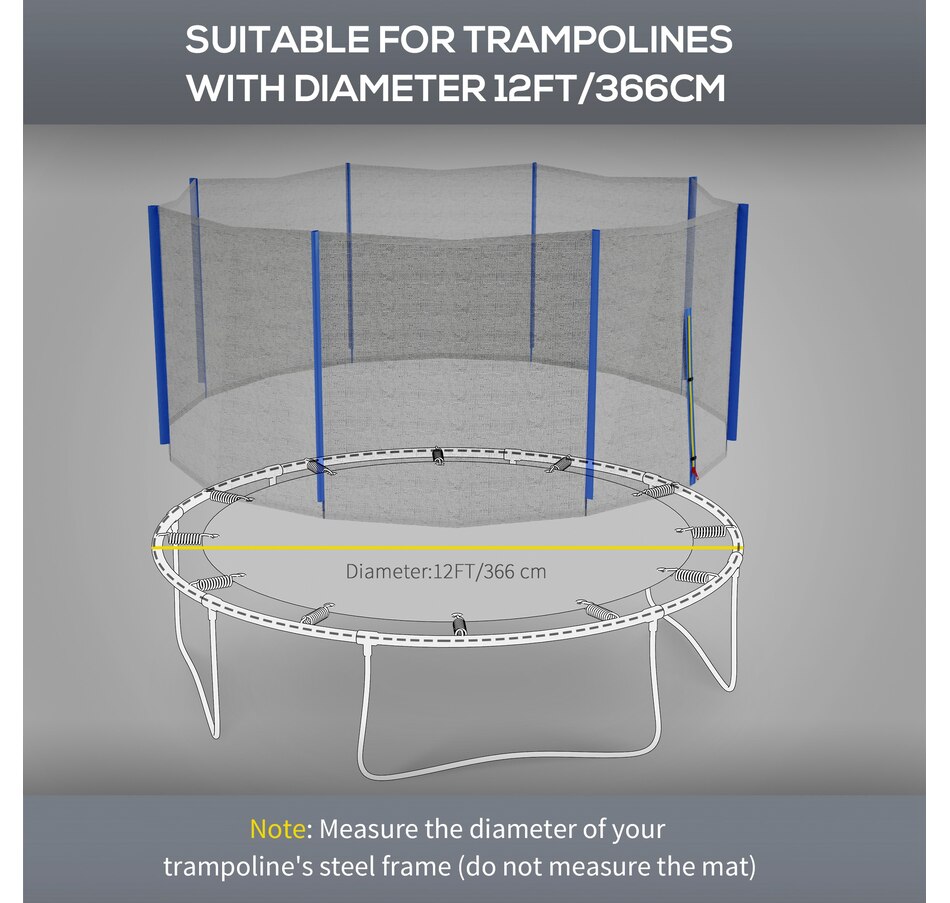 Image 988131_ALTMORE3.jpg, Product 988-131 / Price $54.99, Soozier 12ft Trampoline Net Replacement with Zippered Entrance from Soozier on TSC.ca's Health & Fitness department