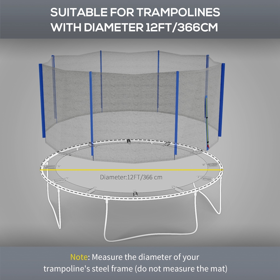 Image 988131_ALTMORE3.jpg, Product 988-131 / Price $53.99, Soozier 12ft Trampoline Net Replacement with Zippered Entrance from Soozier on TSC.ca's Health & Fitness department