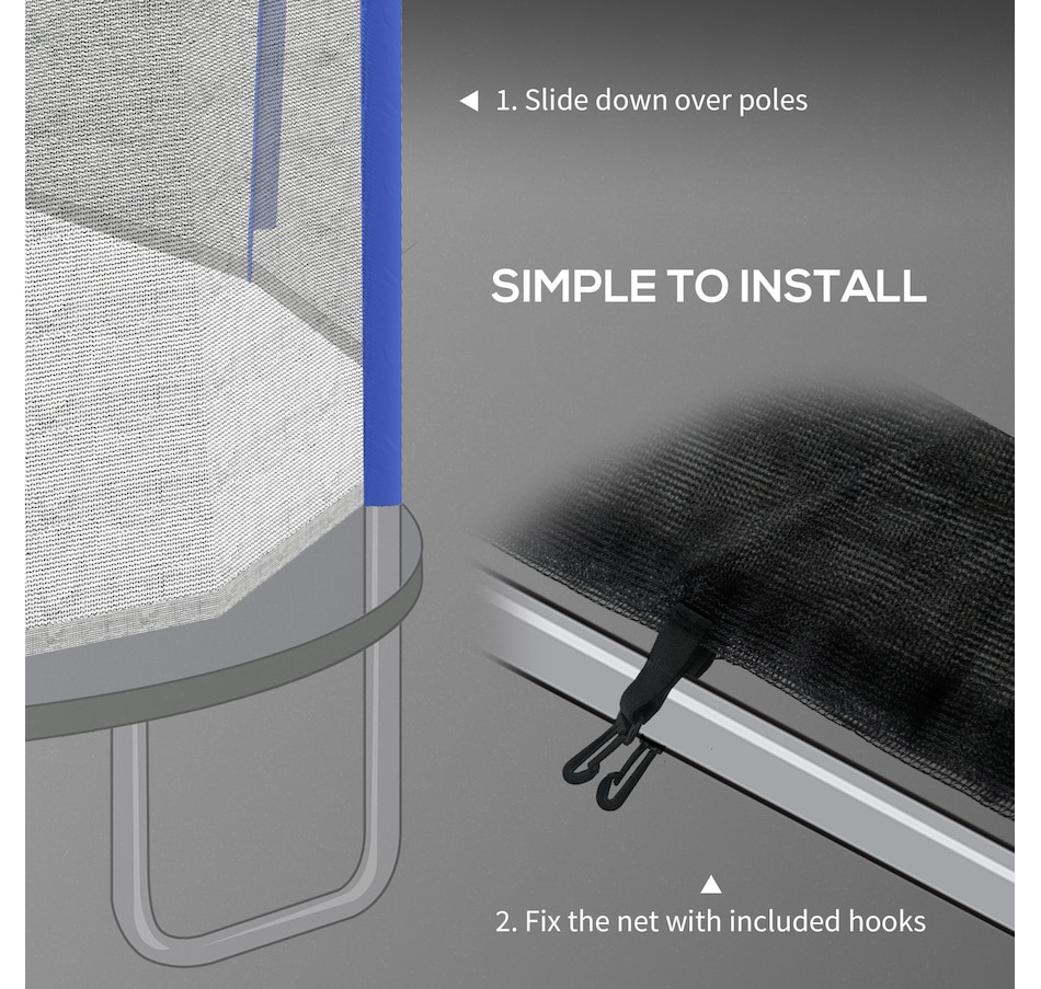 Image 988131_ALTMORE5.jpg, Product 988-131 / Price $54.99, Soozier 12ft Trampoline Net Replacement with Zippered Entrance from Soozier on TSC.ca's Health & Fitness department