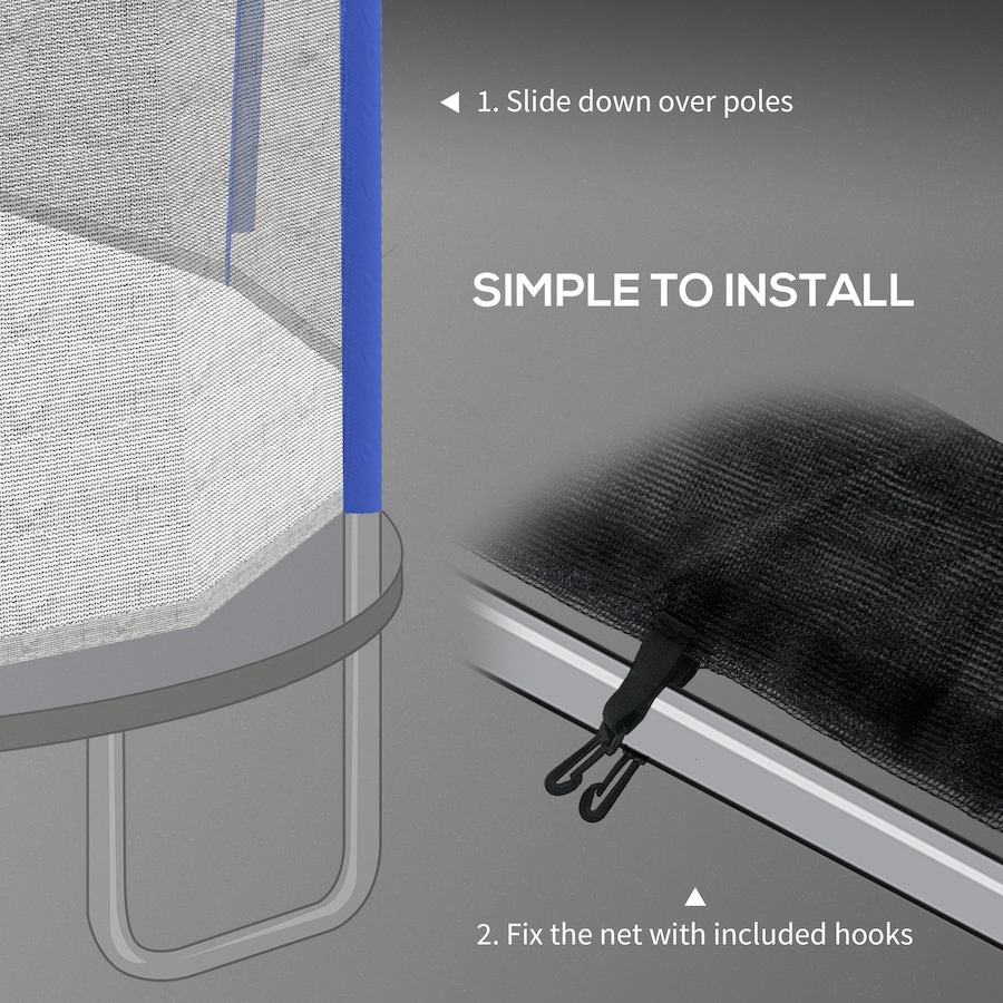 Image 988131_ALTMORE5.jpg, Product 988-131 / Price $53.99, Soozier 12ft Trampoline Net Replacement with Zippered Entrance from Soozier on TSC.ca's Health & Fitness department