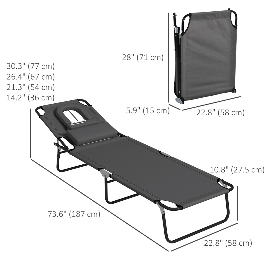 Image 988148_ALTMORE2.jpg, Product 988-148 / Price $118.00, Outsunny 2PCS Adjustable Outdoor Lounge Chair, Garden Folding Chaise Lounge from Outsunny on TSC.ca's Home & Garden department