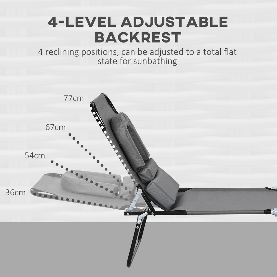 Image 988148_ALTMORE3.jpg, Product 988-148 / Price $118.00, Outsunny 2PCS Adjustable Outdoor Lounge Chair, Garden Folding Chaise Lounge from Outsunny on TSC.ca's Home & Garden department