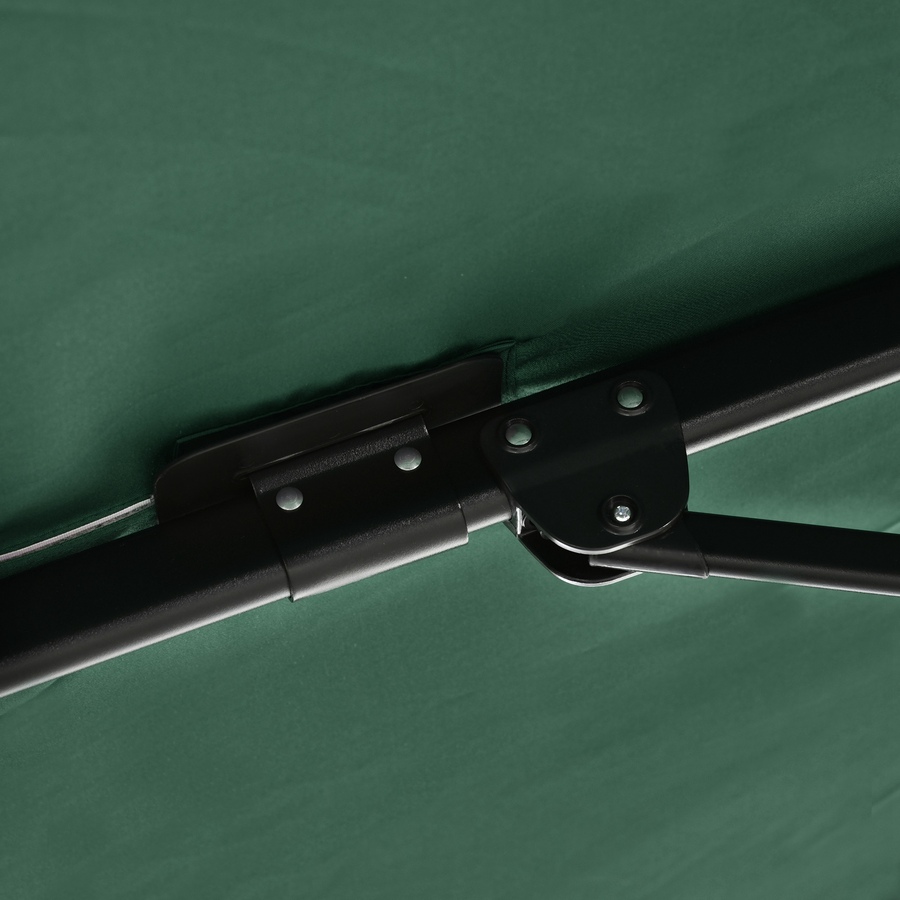 Image 988150_ALTMORE7.jpg, Product 988-150 / Price $169.99, Outsunny 8'x8' Square Patio Hanging Offset Umbrella w/ Cross Base Green from Outsunny on TSC.ca's Home & Garden department