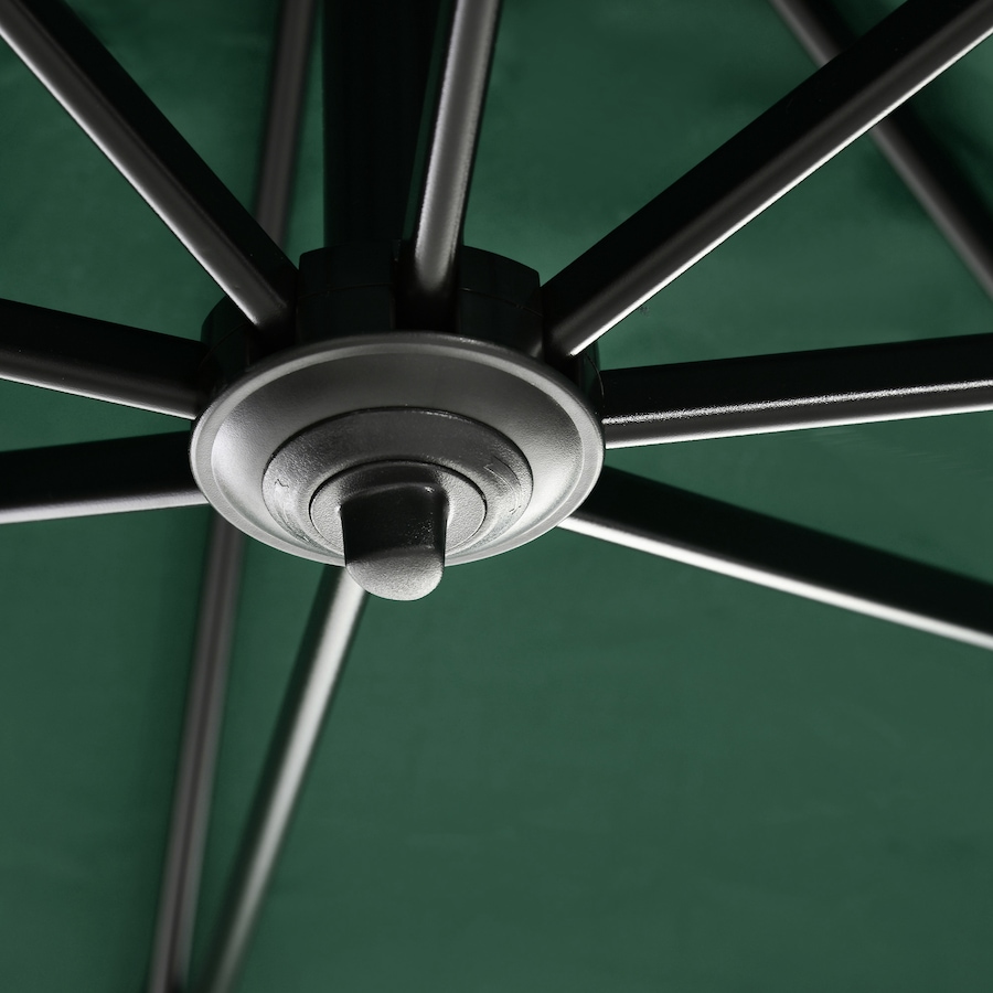 Image 988150_ALTMORE8.jpg, Product 988-150 / Price $169.99, Outsunny 8'x8' Square Patio Hanging Offset Umbrella w/ Cross Base Green from Outsunny on TSC.ca's Home & Garden department