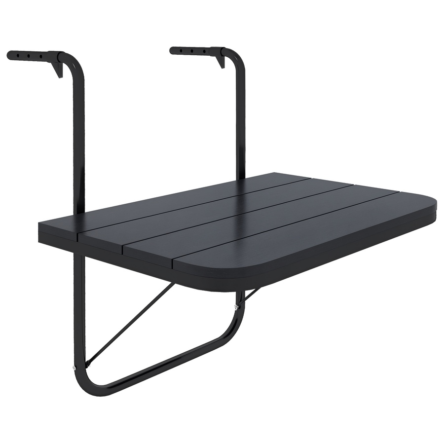 Image 988151.jpg, Product 988-151 / Price $78.99, Outsunny Railing Table w/ Adjustable Height, Outdoor Hanging Table, Black from Outsunny on TSC.ca's Home & Garden department