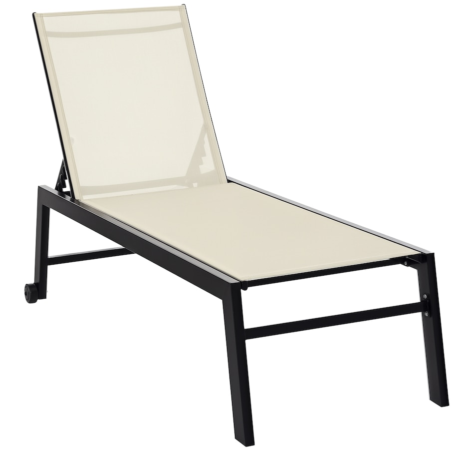 Image 988159.png, Product 988-159 / Price $149.99, Outsunny Patio Chaise Lounge Chair with 5-Position Backrest, White from Outsunny on TSC.ca's Home & Garden department