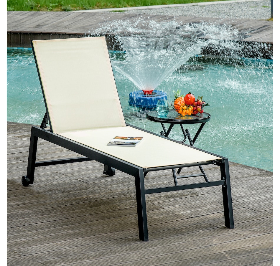 Image 988159_ALTMORE1.jpg, Product 988-159 / Price $149.99, Outsunny Patio Chaise Lounge Chair with 5-Position Backrest, White from Outsunny on TSC.ca's Home & Garden department
