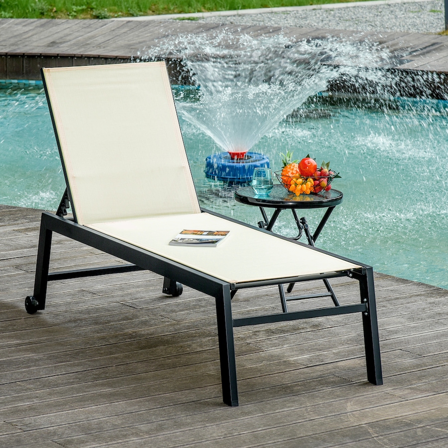 Image 988159_ALTMORE1.jpg, Product 988-159 / Price $149.99, Outsunny Patio Chaise Lounge Chair with 5-Position Backrest, White from Outsunny on TSC.ca's Home & Garden department