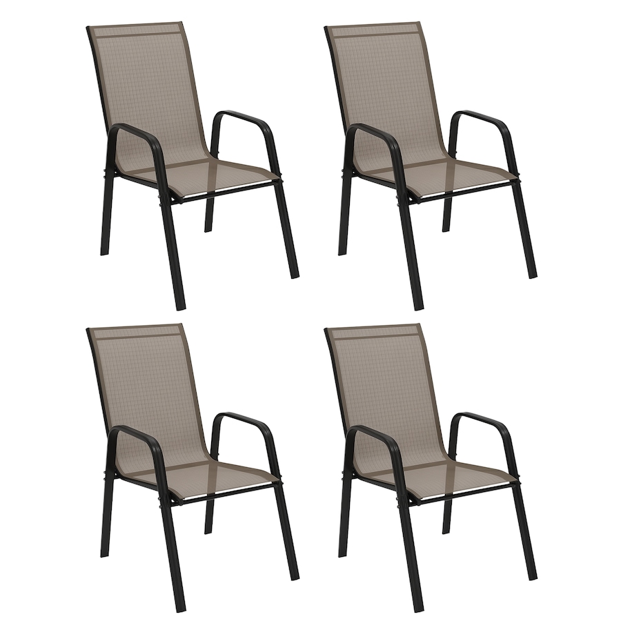 Image 988162.png, Product 988-162 / Price $159.99, Outsunny Set of 4 Patio Dining Chairs with Armrests for Garden, Grey from Outsunny on TSC.ca's Home & Garden department