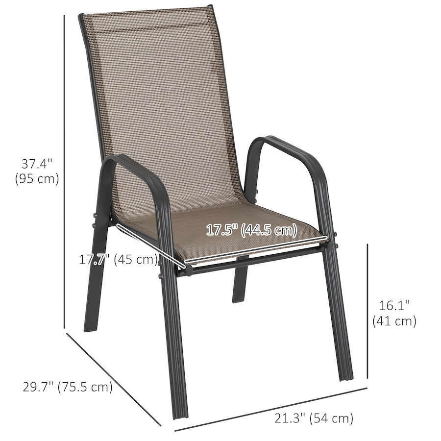 Image 988162_ALTMORE2.jpg, Product 988-162 / Price $159.99, Outsunny Set of 4 Patio Dining Chairs with Armrests for Garden, Grey from Outsunny on TSC.ca's Home & Garden department