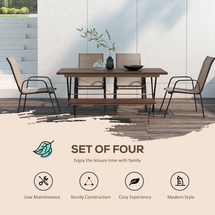 Image 988162_ALTMORE3.jpg, Product 988-162 / Price $159.99, Outsunny Set of 4 Patio Dining Chairs with Armrests for Garden, Grey from Outsunny on TSC.ca's Home & Garden department