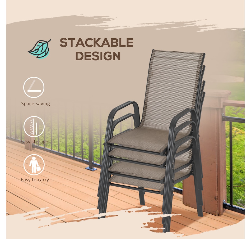 Image 988162_ALTMORE4.jpg, Product 988-162 / Price $159.99, Outsunny Set of 4 Patio Dining Chairs with Armrests for Garden, Grey from Outsunny on TSC.ca's Home & Garden department