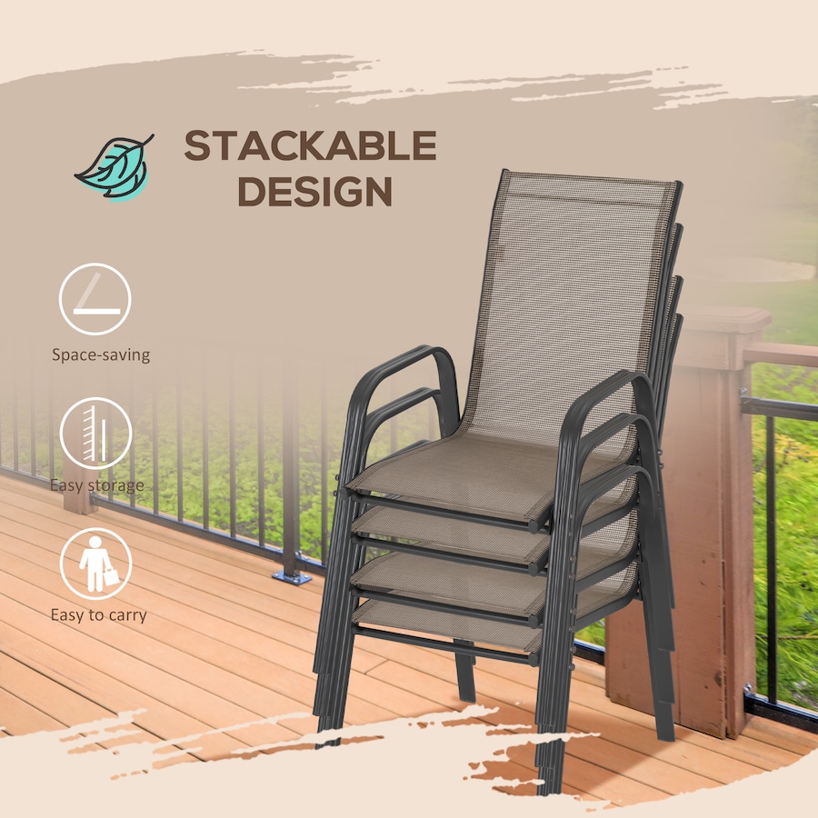 Image 988162_ALTMORE4.jpg, Product 988-162 / Price $159.99, Outsunny Set of 4 Patio Dining Chairs with Armrests for Garden, Grey from Outsunny on TSC.ca's Home & Garden department