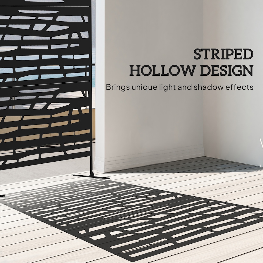 Image 988164_ALTMORE3.jpg, Product 988-164 / Price $199.99, Outsunny Metal Outdoor Privacy Screen, Decorative Outdoor Divider, Black from Outsunny on TSC.ca's Home & Garden department