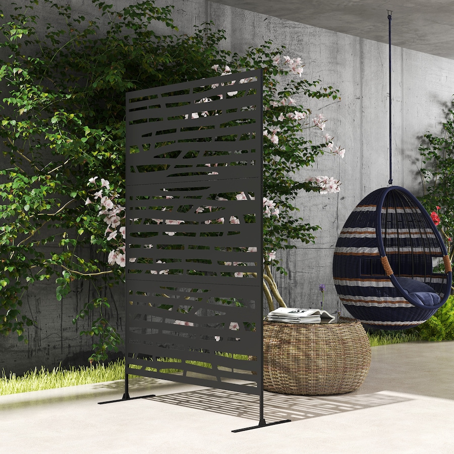 Image 988164_ALTMORE7.jpg, Product 988-164 / Price $199.99, Outsunny Metal Outdoor Privacy Screen, Decorative Outdoor Divider, Black from Outsunny on TSC.ca's Home & Garden department