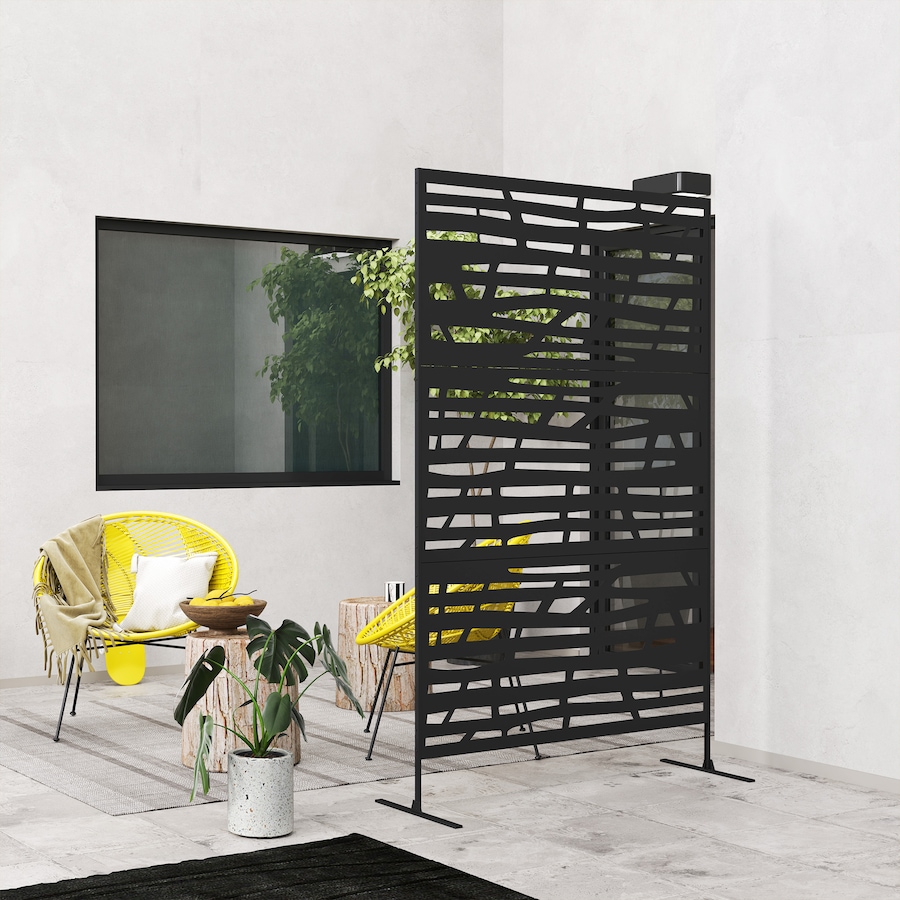 Image 988164_ALTMORE8.jpg, Product 988-164 / Price $199.99, Outsunny Metal Outdoor Privacy Screen, Decorative Outdoor Divider, Black from Outsunny on TSC.ca's Home & Garden department