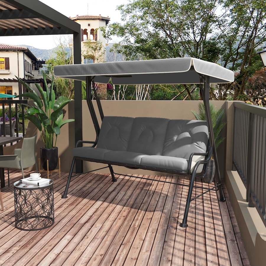Image 988167_ALTMORE1.jpg, Product 988-167 / Price $459.99, Outsunny Outdoor 3-person Metal Porch Swing Chair with Canopy Light Grey from Outsunny on TSC.ca's Home & Garden department