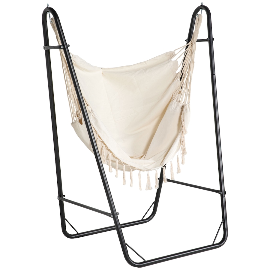 Image 988178.jpg, Product 988-178 / Price $119.99, Outsunny Hammock Chair with Stand, Hammock Swing w/ Side Pocket, White from Outsunny on TSC.ca's Home & Garden department