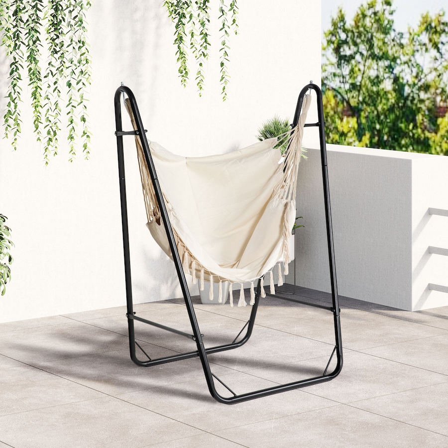 Image 988178_ALTMORE1.jpg, Product 988-178 / Price $119.99, Outsunny Hammock Chair with Stand, Hammock Swing w/ Side Pocket, White from Outsunny on TSC.ca's Home & Garden department