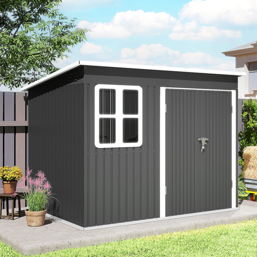 Image 988184_ALTMORE8.jpg, Product 988-184 / Price $579.99, Outsunny 8.5' x 6' Metal Outdoor Storage Shed with Window, Lockable Doors from Outsunny on TSC.ca's Home & Garden department