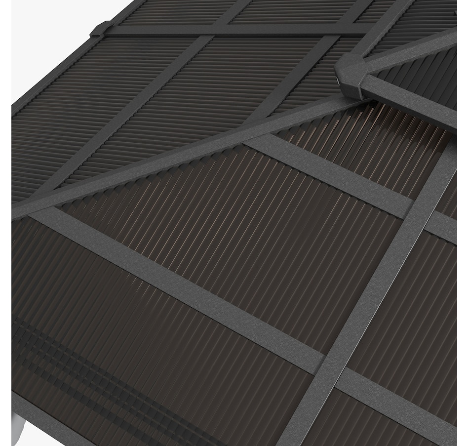 Image 988185_ALTMORE8.jpg, Product 988-185 / Price $799.99, Outsunny 10' x 12' Double Roof Hardtop Gazebo with Nettings Curtains Grey from Outsunny on TSC.ca's Home & Garden department
