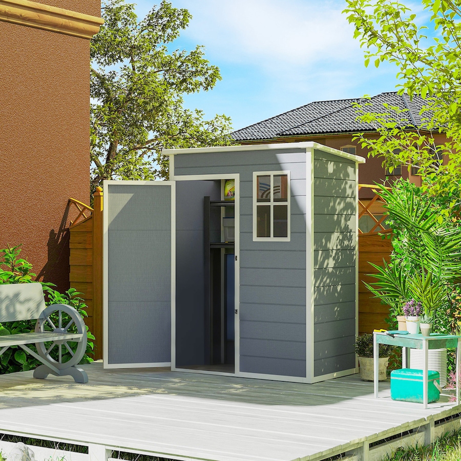 Image 988189_ALTMORE1.jpg, Product 988-189 / Price $439.99, Outsunny 5 x 3FT Outdoor Storage Garden Shed with Lockable Door, Grey from Outsunny on TSC.ca's Home & Garden department