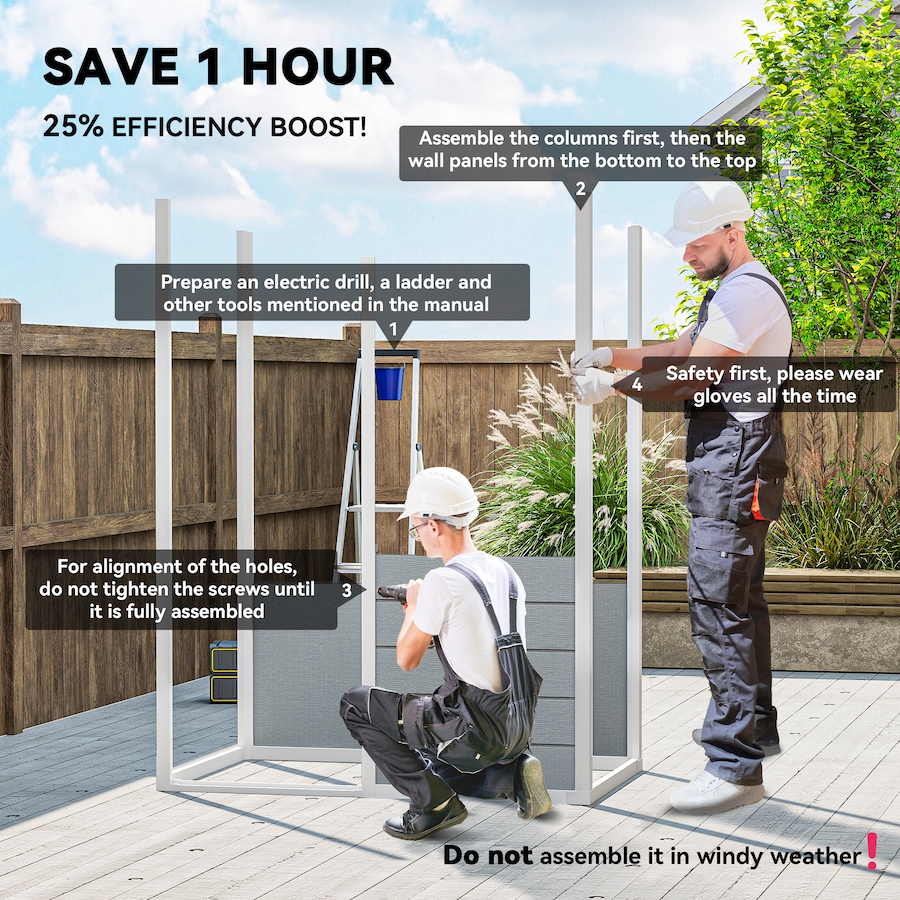Image 988189_ALTMORE3.jpg, Product 988-189 / Price $439.99, Outsunny 5 x 3FT Outdoor Storage Garden Shed with Lockable Door, Grey from Outsunny on TSC.ca's Home & Garden department