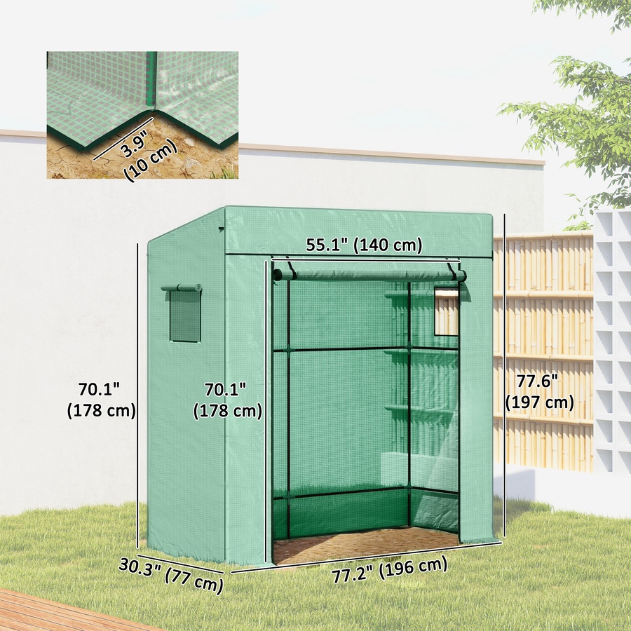 Image 988194_ALTMORE2.jpg, Product 988-194 / Price $59.99, Outsunny Tomato Greenhouse with Reinforced PE Cover Walk-in Green House from Outsunny on TSC.ca's Home & Garden department