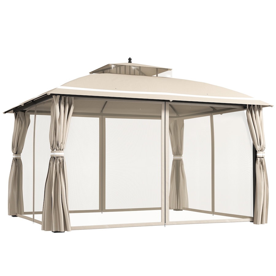 Image 988196.jpg, Product 988-196 / Price $389.99, Outsunny 10' x 12' Outdoor Gazebo, Double Roof with Netting and Curtains from Outsunny on TSC.ca's Home & Garden department