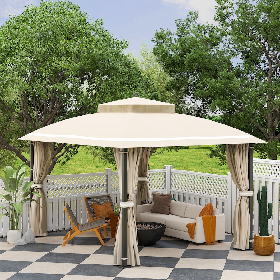 Image 988196_ALTMORE7.jpg, Product 988-196 / Price $389.99, Outsunny 10' x 12' Outdoor Gazebo, Double Roof with Netting and Curtains from Outsunny on TSC.ca's Home & Garden department