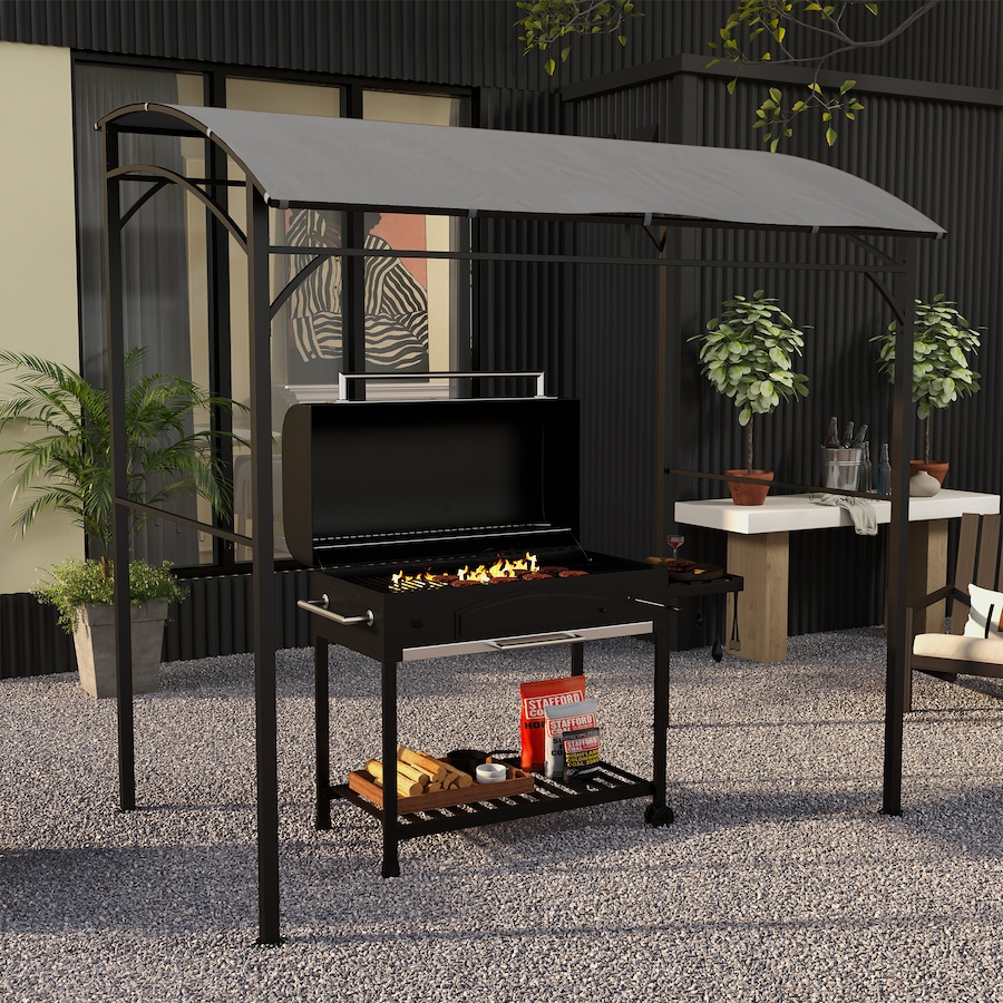 Image 988198_ALTMORE1.jpg, Product 988-198 / Price $149.99, Outsunny 7' x 5' BBQ Grill Gazebo Tent with Steel Frame Hooks Grey from Outsunny on TSC.ca's Home & Garden department