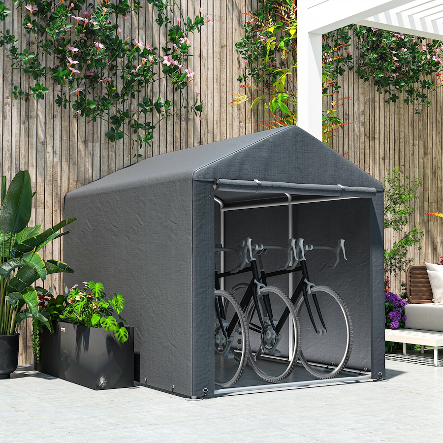 Image 988199_ALTMORE6.jpg, Product 988-199 / Price $159.99, Outsunny Storage Tent, Portable Outdoor Shed with Large Door, Dark Grey from Outsunny on TSC.ca's Home & Garden department