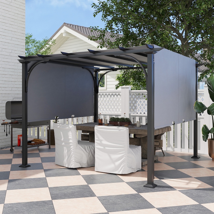 Image 988201_ALTMORE1.jpg, Product 988-201 / Price $319.99, Outsunny 10' x 10' Outdoor Pergola Patio Gazebo Canopy, Grey from Outsunny on TSC.ca's Home & Garden department