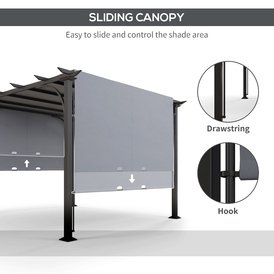 Image 988201_ALTMORE4.jpg, Product 988-201 / Price $319.99, Outsunny 10' x 10' Outdoor Pergola Patio Gazebo Canopy, Grey from Outsunny on TSC.ca's Home & Garden department