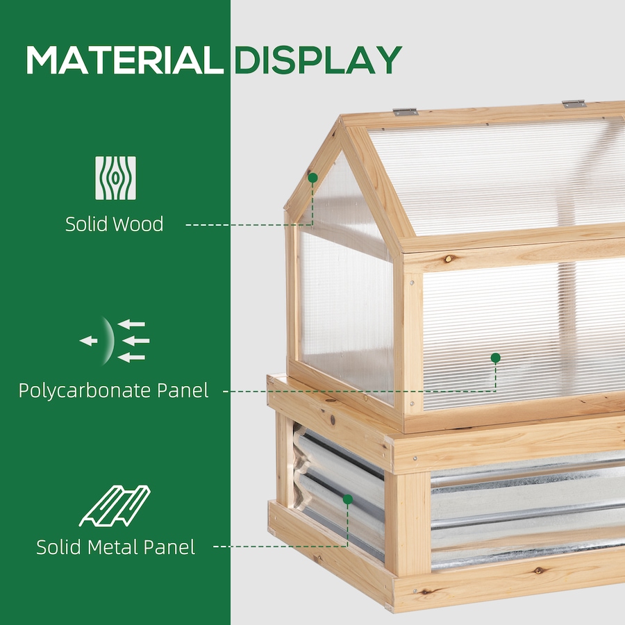 Image 988202_ALTMORE5.jpg, Product 988-202 / Price $184.99, Outsunny Polycarbonate Cold Frame, Raised Garden Bed Greenhouse from Outsunny on TSC.ca's Home & Garden department