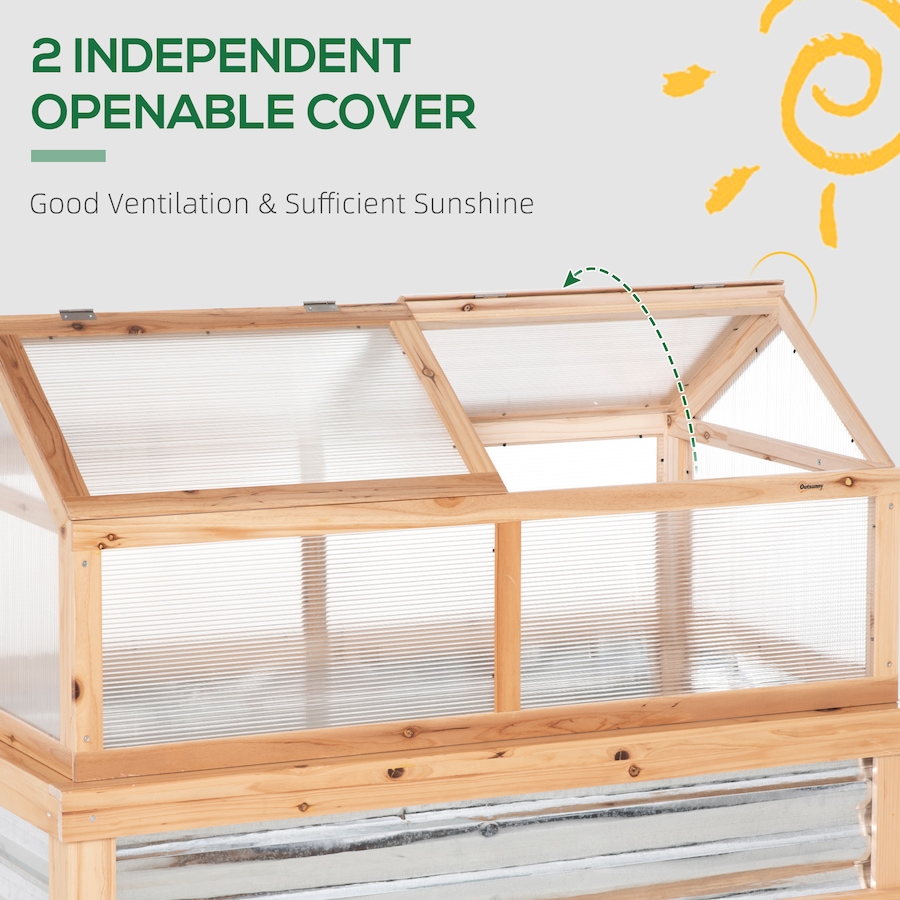 Image 988202_ALTMORE6.jpg, Product 988-202 / Price $184.99, Outsunny Polycarbonate Cold Frame, Raised Garden Bed Greenhouse from Outsunny on TSC.ca's Home & Garden department