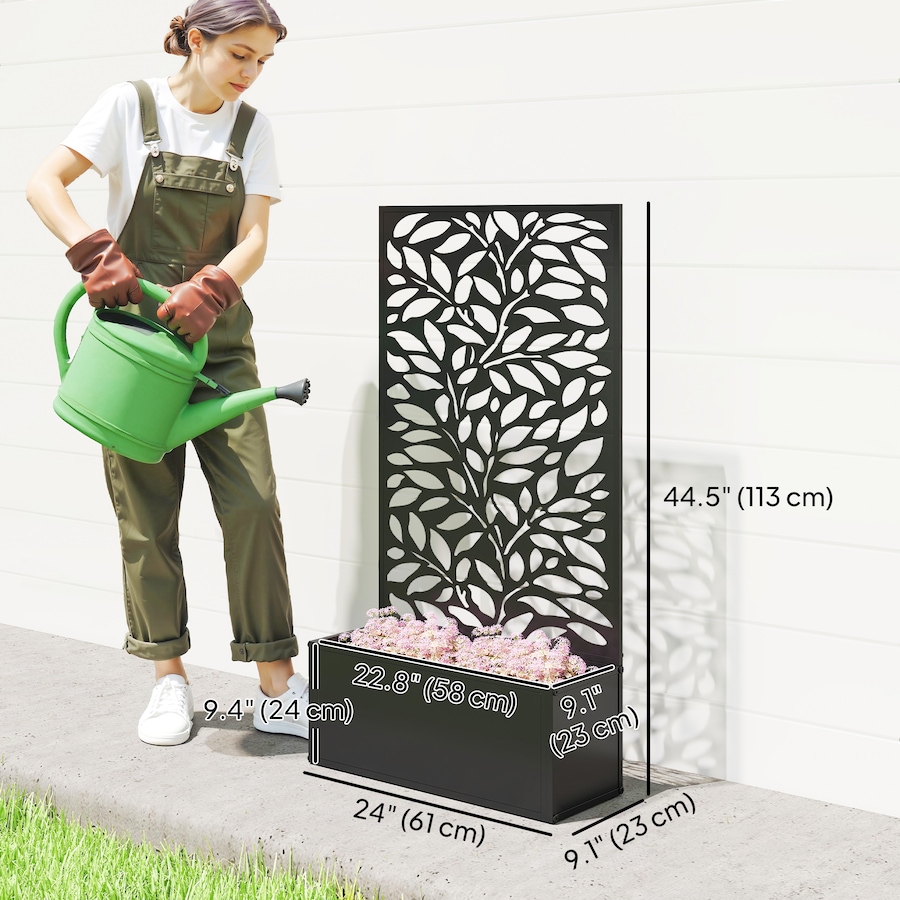 Image 988203_ALTMORE2.jpg, Product 988-203 / Price $89.99, Outsunny Raised Garden Bed with Privacy Panel, Metal Planter Box from Outsunny on TSC.ca's Home & Garden department