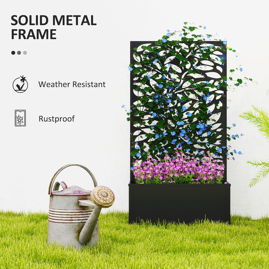 Image 988203_ALTMORE5.jpg, Product 988-203 / Price $89.99, Outsunny Raised Garden Bed with Privacy Panel, Metal Planter Box from Outsunny on TSC.ca's Home & Garden department