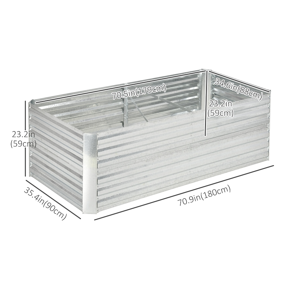 Image 988204_ALTMORE2.jpg, Product 988-204 / Price $94.99, Outsunny 6' x 3' x 2' Galvanized Raised Garden Bed from Outsunny on TSC.ca's Home & Garden department