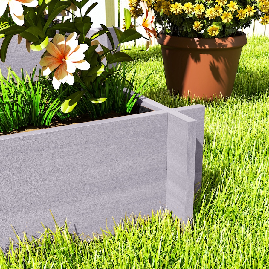 Image 988206_ALTMORE7.jpg, Product 988-206 / Price $89.99, Outsunny 3 Tier Raised Garden Bed with Trellis for Climbing Plants Grey from Outsunny on TSC.ca's Home & Garden department