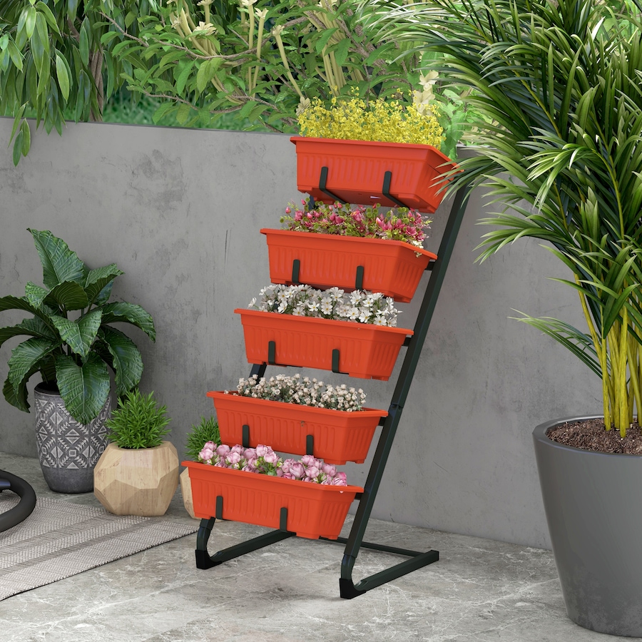 Image 988207_ALTMORE1.jpg, Product 988-207 / Price $79.99, Outsunny 5-Tier Vertical Raised Garden Bed with 5 Planter Boxes, Red from Outsunny on TSC.ca's Home & Garden department