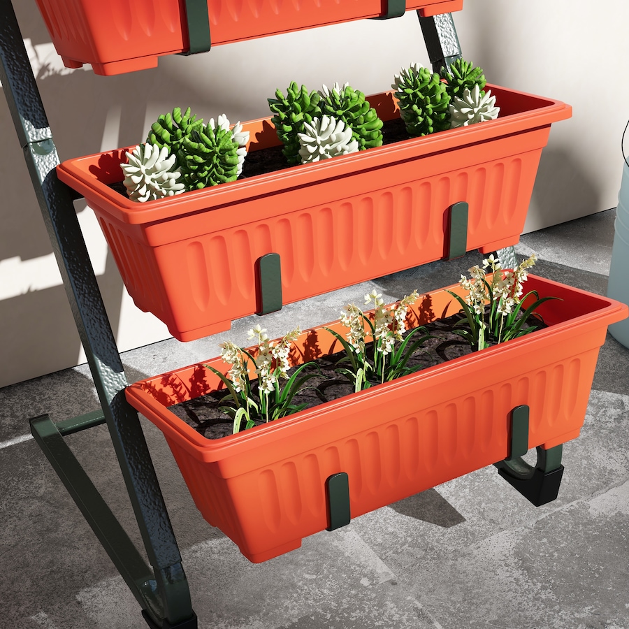 Image 988207_ALTMORE6.jpg, Product 988-207 / Price $79.99, Outsunny 5-Tier Vertical Raised Garden Bed with 5 Planter Boxes, Red from Outsunny on TSC.ca's Home & Garden department