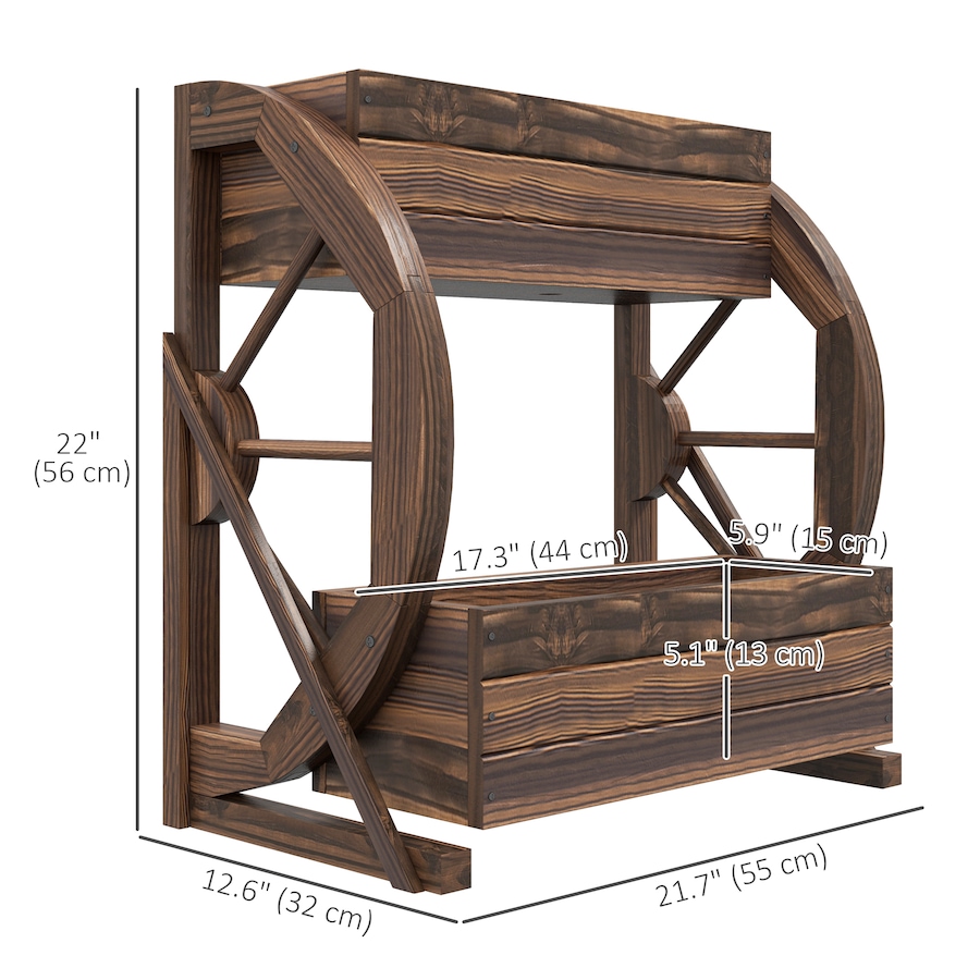 Image 988211_ALTMORE2.jpg, Product 988-211 / Price $73.48, Outsunny Wooden Wagon Planter Box, Decorative 2-Tier Raised Garden Bed from Outsunny on TSC.ca's Home & Garden department