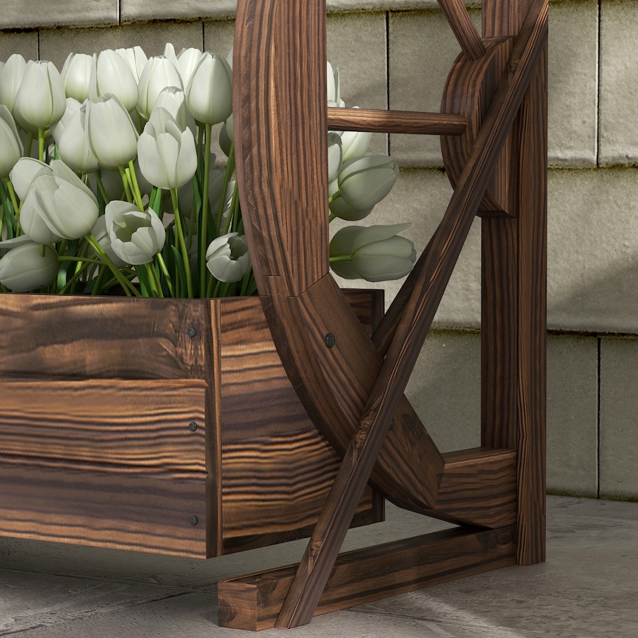 Image 988211_ALTMORE8.jpg, Product 988-211 / Price $73.48, Outsunny Wooden Wagon Planter Box, Decorative 2-Tier Raised Garden Bed from Outsunny on TSC.ca's Home & Garden department